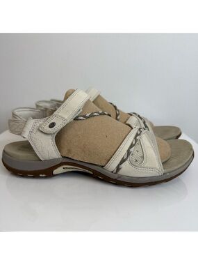 Merrell Violotta Silver Birch Leather Sandal Women Size 8 Strappy Sporty Casual